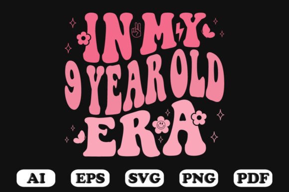In My 9 Year Old Era Wavy SVG T-shirt