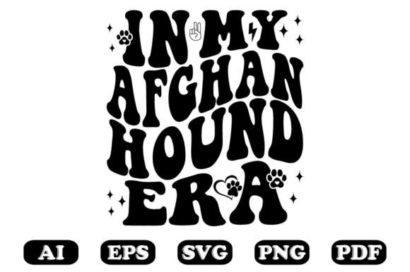In My Afghan Hound Era Wavy SVG: Graphics for Crafts & Playful Branding