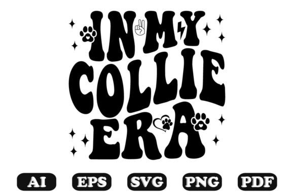 In My Collie Era Wavy SVG T-shirt: Graphics for Crafts