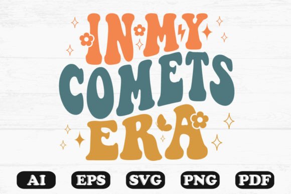 In My Comets Era Retro Wavy SVG: Graphics for Crafts & Branding