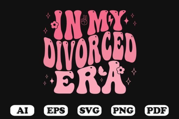 In My Divorced Era Retro Wavy SVG Graphics