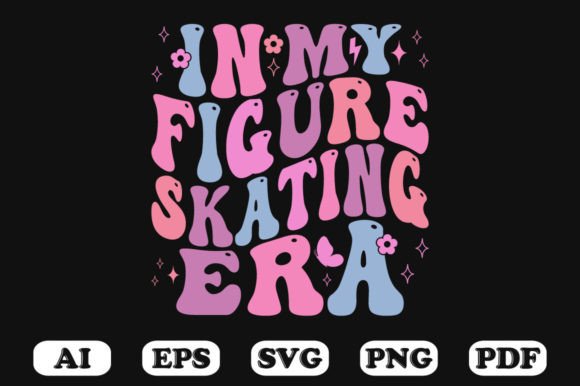 In My Figure Skating Era Retro Wavy SVG: Graphics for Crafts & Branding