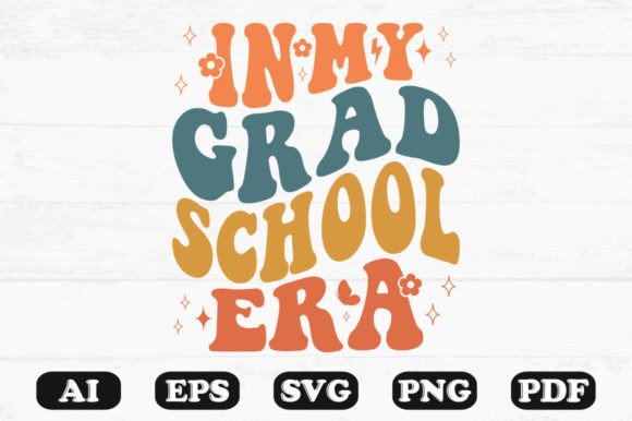 In My Grad School Era Retro Wavy SVG Graphics