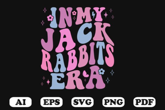 In My Jack Rabbits Era Retro Wavy SVG: Graphics for Crafts & Branding