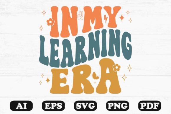 In My Learning Era Retro Wavy SVG