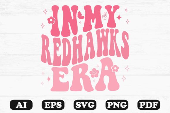 In My Red Hawks Era Retro Wavy SVG