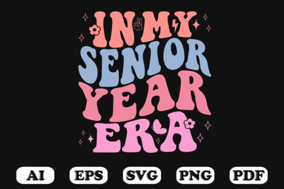 In My Senior Year Era Retro Wavy SVG Graphics